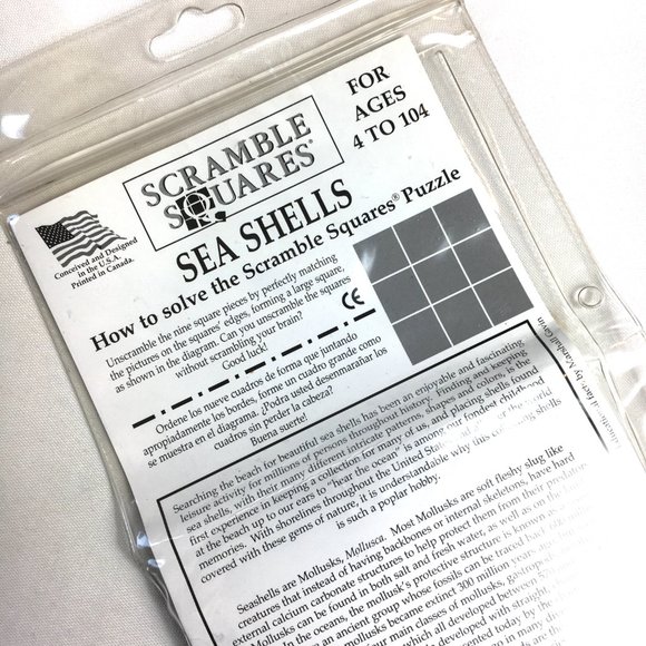 Scramble Squares Sea Shells 9 Pc Puzzle - Picture 4 of 7